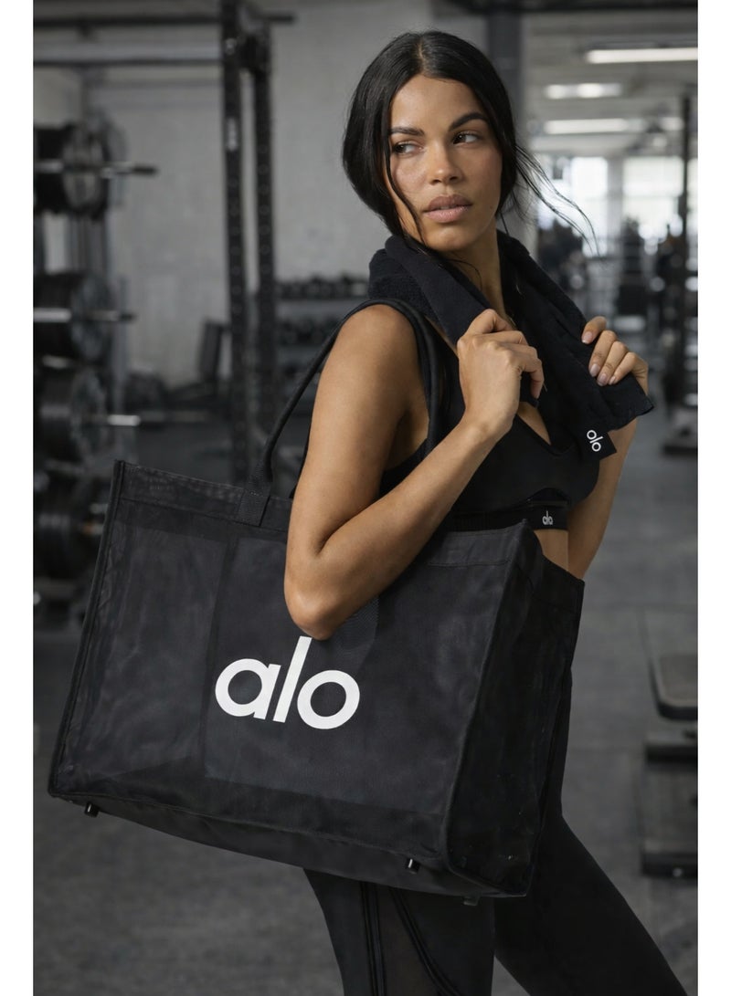 ألو حقيبة جيم شبكية كبيرة من شو داي للنساء – حقيبة رياضية خفيفة الوزن بيد حمل على الكتف، مثالية للتمارين واللياقة البدنية - Image 2